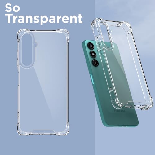Image of Pikkme Back Cover for Samsung Galaxy M17 5G / A17 5G / F17 5G + TPU Clear Transparent Raised Edges Shockproof Protective Phone Bumper Case(Transparent)