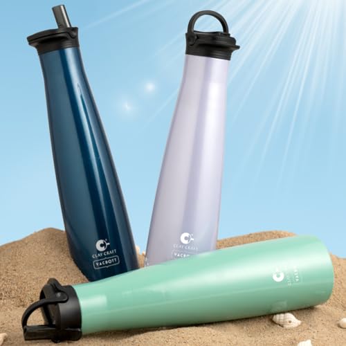 Image of CLAY CRAFT VACBOTT Vega Double Walled|18 Hours Hot and 24 Hours Cold Water Bottle Vacuum Insulated|Flask Bottle 650ml|Steel Bottles for Travelling|BPA-Free|BIS Certified|1Year Limited Warranty