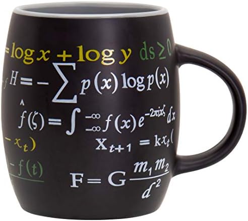 Decodyne Math Mug, 15 oz. Coffee Mug Featuring Famous Mathematical Formulas