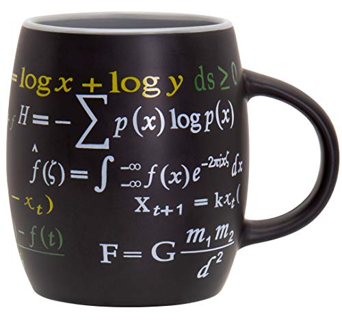 Decodyne Taza de matemáticas, 15 onzas Taza de café con famosas fórmulas matemáticas Cover