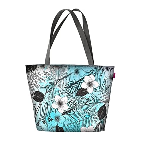Bertoni Holi Shoulder Bag with Zipper Ladies Shopper Fits A4 Tote Bag with Motif Curacao Cover