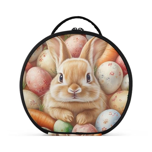 Takiito Bunny Eggs Travel Makeup Case Portable Makeup Box Artist Cosmetic Case Organizer With Adjustable Dividers