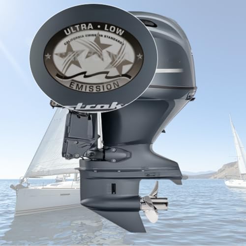 Image of Outboard Motor Low Emission 3 Star California Sticker Decal for Mercury | 3.58 x 2.4 Inch, Also Fit Yamaha, Suzuki, Honda, Johnson Evinrude and most Brand Motors