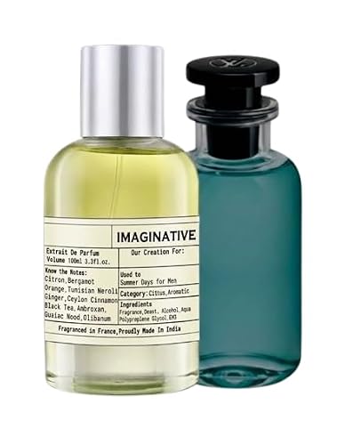 ElysianAura IMAGINATIVE Eau de Parfum for Men, 100ml – Long Lasting Fragrance with 30% Oil Concentration, Fresh Citrus Tea Notes, Premium Designer Inspired Cologne, Day & Night Wear