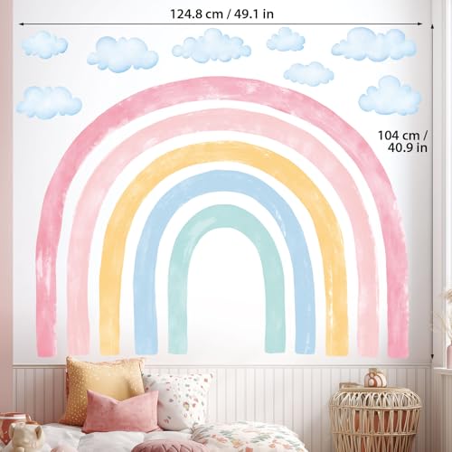Vinilo Decorativo Arcoíris Acuarela para Pared 53x40.7 cm miniatura 6