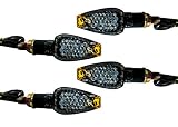 4X Carbon Turn Signal LED Dual Sport Motorcycle Dirt Bike Light Blinker Street