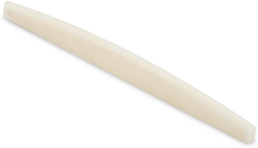 StewMac Bleached White Bone Saddles, For Gibson, Shaped