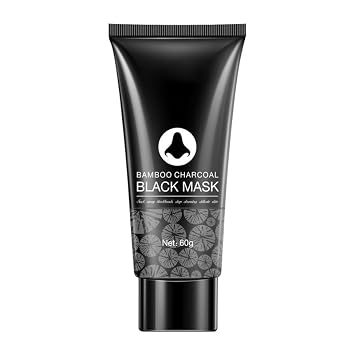 1 PC Bamboo Charcoal Peel Off Facial Mask, Deep Cleansing Blackhead Facial Mask, Refining Purifying Skin Improving Skin Roughness, Bamboo Black Facial Mask, 60g.
