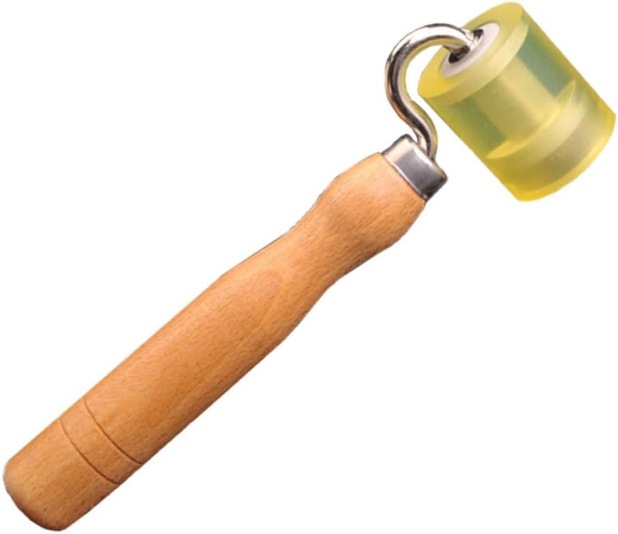 Hemoton 2pcs Seam Flat Roller Wallpaper Construction Tool Wooden Pressure Wheel Diy Hand Tool Comfortable Material Versatile Use