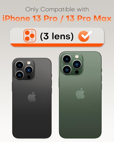 Image of TOCOL Camera Lens Protector for iPhone 13 Pro Max /iPhone 13 Pro Tempered Glass HD Individual Scratch Resistant Camera Cover Accessories Case Friendly 2 Pack(Alpine Green)