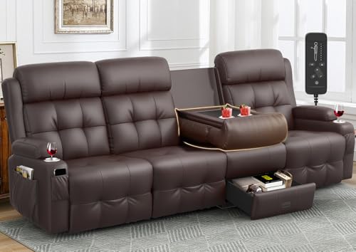 Aotolo Recliner Sofa, Massage Reclining Sofa 4 Seater Sets Heavy...