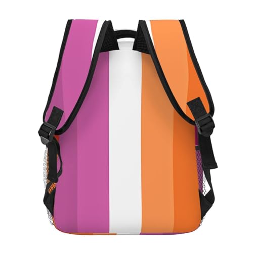 Orange Magenta Lesbian Pride Flag Backpacks 15 Inch Laptop Backpack Multipurpose Double Shoulder Bag For Men Women Gifts4