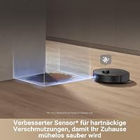 dreame X40 Master Saugroboter mit Wischfunktion, 28cm kompakter Basisstation, automatisches Befüllen und Entleeren, intelligente Navigation, 12.000Pa Starke Saugkraft, Mop-Selbstreinigung – Ansicht 7