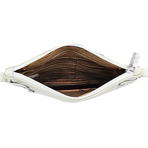 Bolsa Transversal Feminina TULIPA em Couro (Bone)