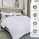 Utopia Bedding Bettdecke 200x200 cm, Mikrofaser Ganzjahresbettdecke mit Eckschlaufen, Steppdecke mit Hohlfaserfüllung 200 GSM (Weiß)