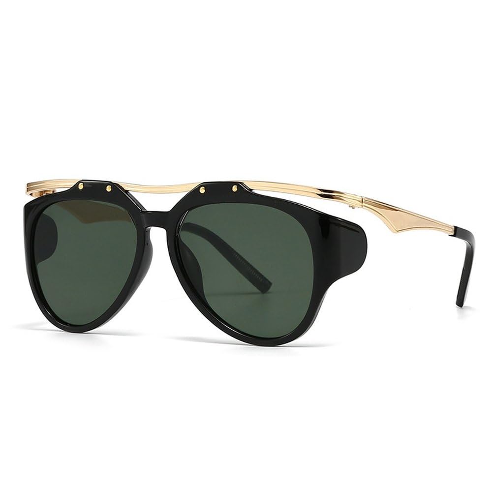 Modne okulary przeciwsłoneczne damskie pilotki Double Bridges w stylu retro, z gradientowymi szkłami UV400, modne, wyjątkowe okulary przeciwsłoneczne dla mężczyzn