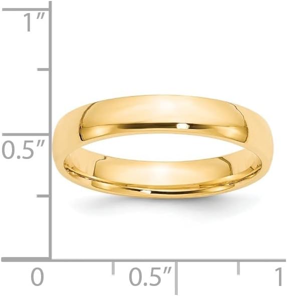 Diamond2Deal 14k Yellow Gold 4mm Wedding Band Ring Her Size 7