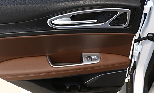 Interior Car Door Window Switch Button Frame Trim Cover 4pcs for Alfa Romeo Stelvio 949 2017-2019