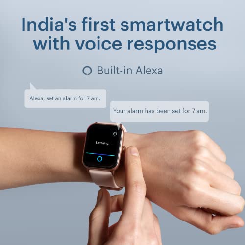 Image of Noise ColorFit Pro 3 Alpha Bluetooth Calling Smart Watch with Alexa Built-in, 1.69 inch(4.29cm) Display, 80+ Songs Storage, 100 Sports Modes, 5ATM Waterproof & Noise Health Suite (Smoky Blue), OneSize