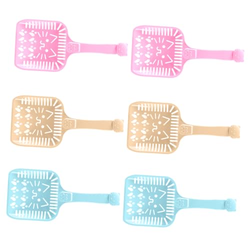 iplusmile 6個 猫砂シャベル 世界の猫砂 芳香剤 猫のマグカ 非 フィーダー 猫のパズル パラ ライナー 猫砂スクープ 気密 ピッカー 猫のおもちゃ くるみの猫砂 プラスチック