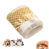 Winterwärmender Katzenschlafsack, weicher Plüsch-Schlafsack für Hauskatzen, gemütliches Haustiernest für Katzen und Hunde, tragbares, beruhigendes Haustiernest, Katzenhöhlenbett, selbstwärmendes Bett