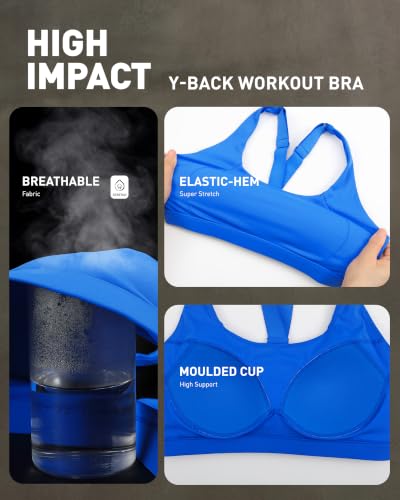 Image of RUNNING GIRL Sports Bras for Women, Molded Cup High Impact Sports Bra Workout Bras for Women High Support Racerback