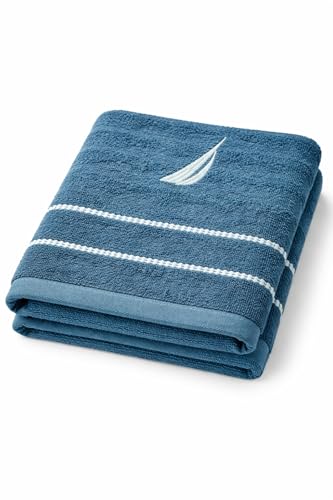 Image of NAUTICA Bamboo Towel for Bath Larg Size | 1pc Bath Towel (Oasis) | 500GSM (40cm x 60cm) | Fade Resistant |Perfect for Everyday Use | Blue