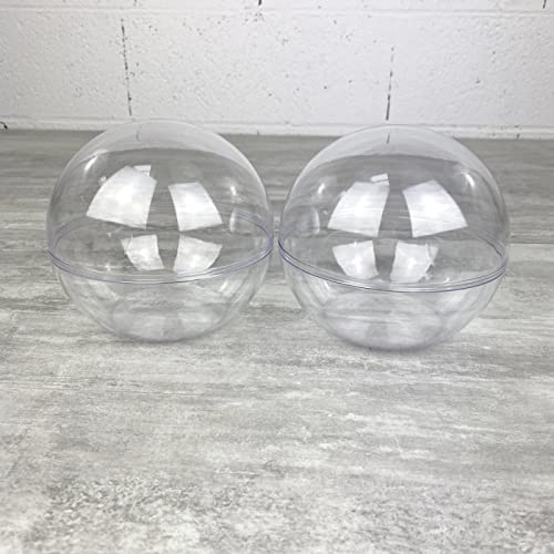 Lealoo Lot 5 Boules Plastique Ø 9 cm à Fond Plat sécable, Contenants Cristal Transparent séparable