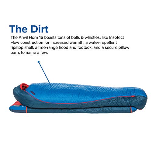 Big Agnes Anvil Horn (650 Downtek) Sleeping Bag, 15 Degree, Regular, Left Zip #TOP4