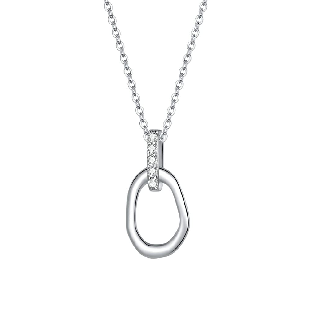 Collier géométrique zircon : le bijou anti-ternissement avec chaîne lien - 6