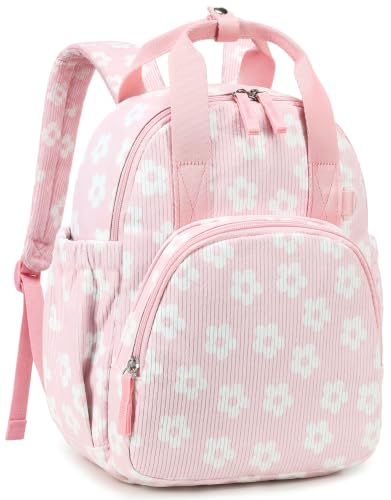Bluboon Mochila infantil para meninas e meninos 2-4 anos, fofa, 30 cm, mochila para pré-escola e jardim de infância, bolsa escolar para viagem e creche, Flor - rosa, Age 2-4 (12' H not Fit A4 Folder