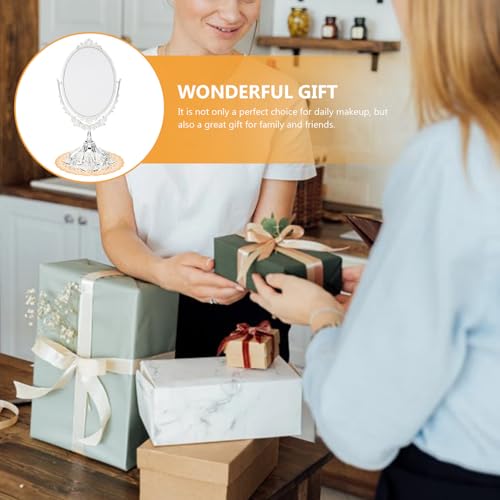 Miroir de maquillage pratique double face pour éliminer les reflets déformés - 7