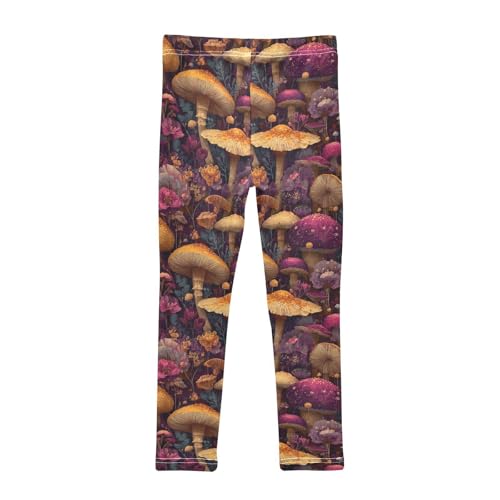 Girls Leggings Mushrooms Forest Soft Toddler Leggings for Girls Kids Pants Size 4T-10T2