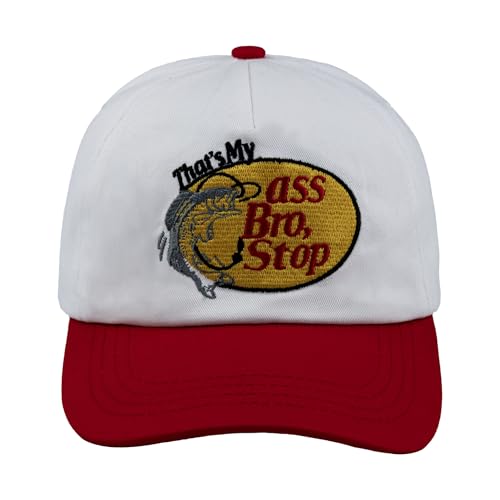 Image of That's My Ass Bro,Stop Trucker Cap Embroidery Fishing Foam Mesh Hat - Funny Naughty Snapback Truck Hat Baseball Cap