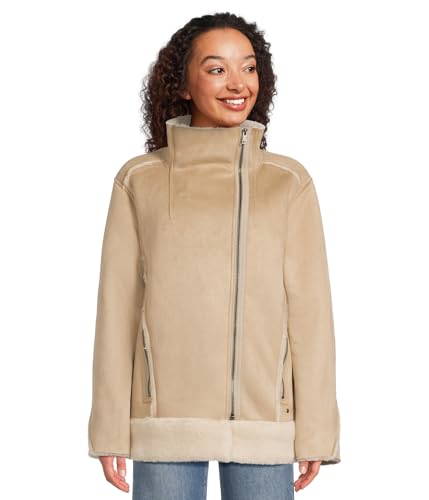 Amazon.com: UGG Women's Avelie Luxefluff Jacket Coat, Sand, XS