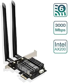 EDUP WiFi 6 Card AX 3000Mbps PCIe Network Card AX200 802.11AX 2.4Ghz/5.8Ghz