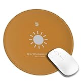 Tapis de souris pour ordinateur - Base en caoutchouc étanche - Pour la vérité et le mensonge - Antidérapant - Rond - 17 x 19 cm