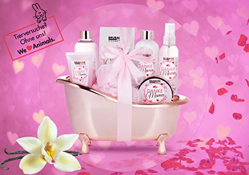 BRUBAKER Cosmetics - Danke Mama - 8-delige Luxe Moederdag Bad en Body Set - Rose Vanilla Fragrance - Cadeauset in… - Image 7