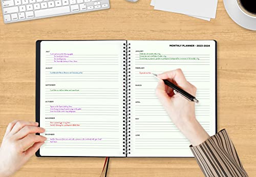 Academic Planner 2023-2024 - Hourly 2023-2024 Planner Weekly And Monthly - Appointment Book With Flexible Cover, Twin-Wire Binding - Simple Design For Productivity. June 2023 - July 2024-6.5 X 8.5 #TOP5