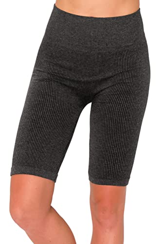 Image of ALWAYS Faux Leather Shorts - High Waist Active Stretch Yoga Short Pants for Women