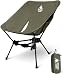 OneTigris TIGERBLADE Campingstuhl faltbar 150 kg, Klappstuhl Camping leicht Dreiecksrahmen, Faltstuhl Ultraleicht, mit 2 Seitentaschen für Outdoor, Wandern (Ranger Grün)