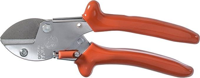 Original LÖWE 15 Amboss Gartenschere 15.107 mit Bypass Geometrie für kleinere bis mittlere Hände & 5 Profi Gartenschere Amboss 5.107 mit rostfreier und antihaftbeschichteter Stahlklinge