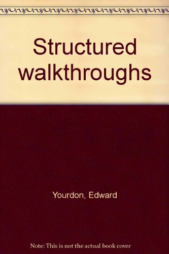 Structured walkthroughs B0006WXPN6 Book Cover