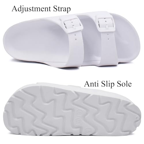 Image of L LOUBIT Women's Platform Sandals with Arch Support Pillow Soft Adjustable Buckle Slides Lightweight Non-Slip Summer Beach Shoes
