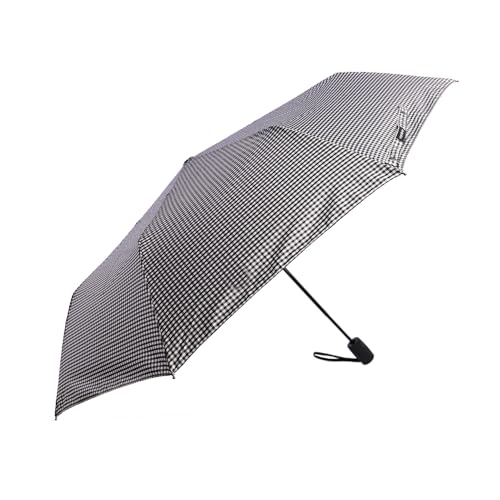 DON ALGODON Paraguas de Mujer Plegable - Resistente al Viento, Compacto, Apertura y Cierre Automático, Diseño Elegante, Negro