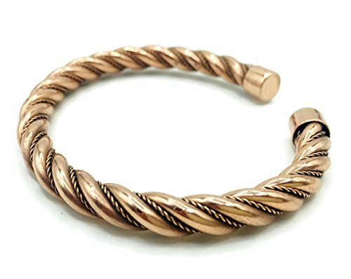 Healing Lama Handmade Traditional Design Twisted Copper Bracelet. 100% Pure Raw Copper Bracelet. (Twisted) #TOP2