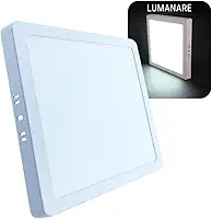 Painel Plafon LED de Sobrepor 18W Quadrado 20x20cm Slim 6500K Estrutura Resistente - Luz Branca Fria Premium