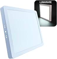 Painel Plafon LED de Sobrepor 18W Quadrado 20x20cm Slim 6500K Estrutura Resistente - Luz Branca Fria Premium