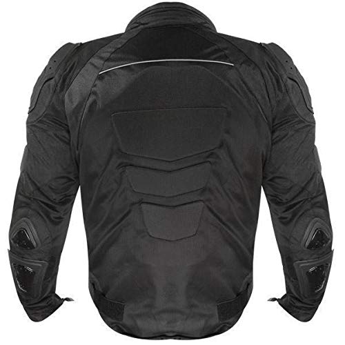 Xelement Cf751 Men's 'Roll Out' Black Tri-Tex Motorcycle Jacket With X-Armor Protection - 3X-Large #TOP4
