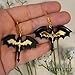 Dragon Earrings for Women Dragon Wings Earrings The Fourth Wing of Fashion Earrings Jewelry (Black)